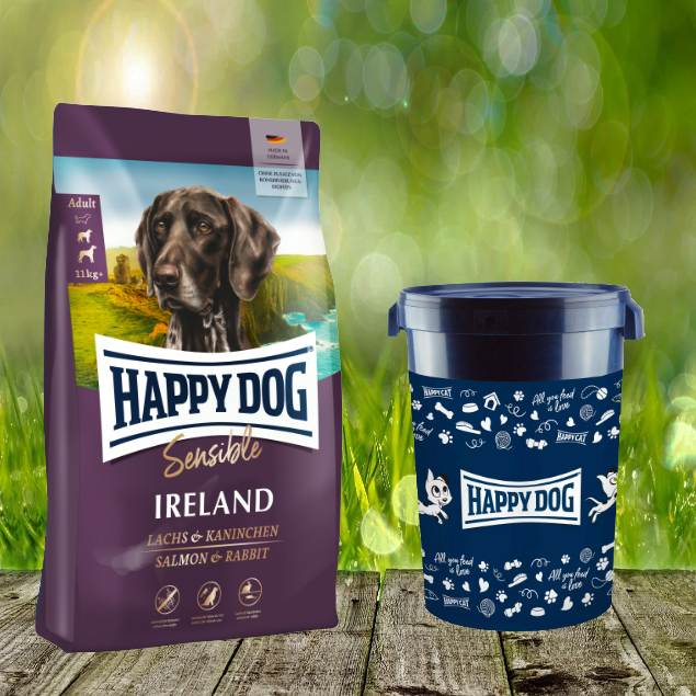 Happy Dog Supreme Sensible Ireland inkl. Happy Dog Futtertonne 43 Liter Happy Dog Supreme Sensible Ireland inkl. Happy Dog Futtertonne 43 Liter